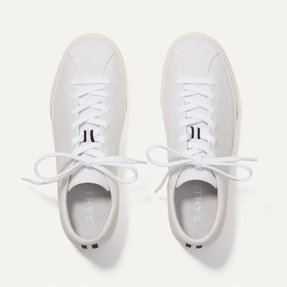 Rothy’s The Lace Up Sneaker in Bright White - Picture 2 of 15